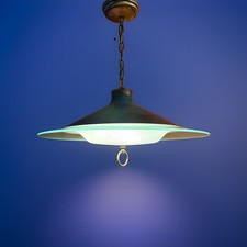 Mid Century 1960s Atomic Large 20” Ceiling Light Chandelier Vintage UFO Saucer picture