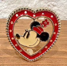 Vintage Minnie Mouse Small Metal Heart Earring Holder - Walt Disney Prods- NOS picture