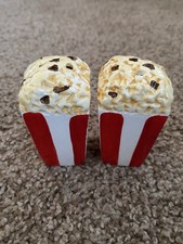 NOS NWT Grynnen Barrett 1985 Vintage Movie Popcorn Salt & Pepper Shakers Taiwan picture