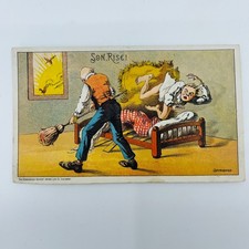 1880s Victorian Trade Card Cincinnati Humor Son Rise Anthropomorphic Sun AH9-M6 picture