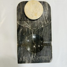 Vintage Italy 1944 WWII USAAF 15th Air Force Ashtray Etched Marble Relief picture