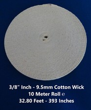 9.5mm - 3/8″ Inch Oil Lamp Lantern Wick 10 Meter Roll ℮  Worldwide picture
