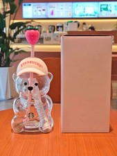 2026 Star-bucks Bearista Bear Cup Tumblers Strawberry Topper Baseball Cap New picture