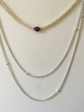 Monet pearl beads necklace gold clasp 16