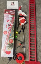 Mr Christmas Super Climbing Santa 43” Ladder Plays 15 Carols LED Tested picture