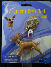 Vintage 1998 Yo Quiero Taco Bell Chihuahua Keychain NIP Fun-4-All #81125 picture