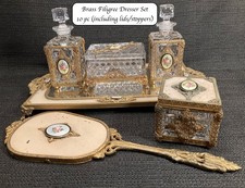 Fostoria American Dresser Vanity Set, Hollywood Regency Era-- 1915 picture