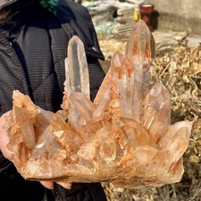 7.38LB A+++Large Natural white Crystal Himalayan quartz cluster /mineralsls picture