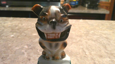 Vintage 1950s-40s Figural Bulldog Cigar Cigarette Holder Ashtray Ceramic Japan picture