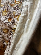 Pinch pleated drapes lined 2 panel 24” w x 42”L 1970s made in USA NICE PATTERN picture
