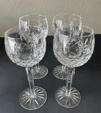 Vtg.Waterford Lismore Crystal Hock Wine Stemware Glasses  Set of 4 picture