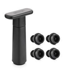 Wotor Wine Saver Vacuum Pump 4 Stoppers Wine Reusable Bottle Sealer Keeps Fresh picture