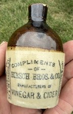 Antique Hirsch Bros & Co Mini Jug Vinegar & Cider Pittsburg PA Louisville Ky picture