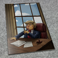 REMASTERED SILVER Metal Donald Trump VIRGIN THE TRUMPS SIMPSONS PARODY COMIC picture