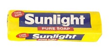 Vintage 70s/80s Sunlight Pure Laundry Soap Twin Pack 2 Bars Yellow Discontinued picture