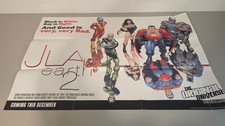1999 DC Comics JLA Earth 2 Promo Poster Batman Superman Wonder Woman 26x39 - DMG picture