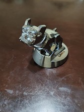 VINTAGE MACK TRUCK BULLDOG CHROME HOOD ORNAMENT (87931) WITH BASE 14MF45   picture