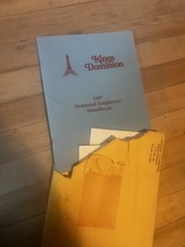 Vintage Kings Dominion 1987 Seasonal Employee Handbook picture