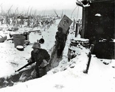 U.S. Soldiers in a trench, Battle of the Bulge 8x10 WWII WW2 Photo 799a picture