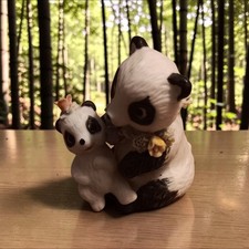 vintage mini moma and baby panda picture