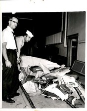 LG56 1965 Original UPI Photo UAL BOEING 727 JETLINER CRASH INTO LAKE MICHIGAN picture