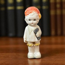Vintage Japanese Painted Porcelain Bisque Penny Doll 3.5
