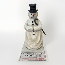 RARE Marshall & Ball Clothiers Advertising Store Display Snowman Historical Item picture
