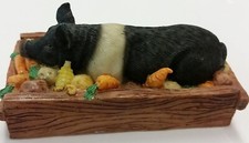 Young's Collectables, Pig Figurine, Pigging Out, New (31567 - 1997) picture