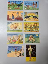 WW2 / WWII era Linen Postcard Lot (Comic - Military - Humor)  Unused picture