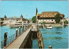 Vintage Konstanz Bodensee Postcard Pier View of Konzil Lithograph C11 picture