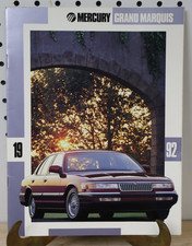 Nice OEM Vintage Original 1992 Mercury Grand Marquis Sales Brochure Catalog USA picture