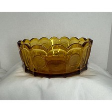 Amber Fostoria Coin Dot Fruit Bowl picture