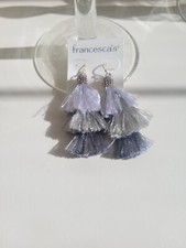 Francescas Statement Gray Green Hue Layer Tassel Earrings party Wedding school picture