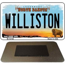 Williston North Dakota State License Plate Tag Magnet M-10708 3.5
