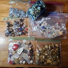 Vintage now Estate Sale Buttons Lot  Various Sizes Shapes Colors Types Usable picture