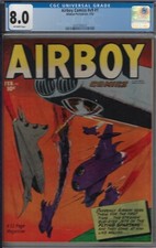 AIRBOY 9#1- CGC 8.0 VF COPY -1952 HILLMAN COMIC picture