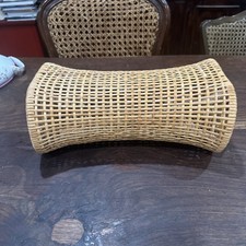 Vintage Japanese 12” Rattan Bamboo Pillow picture