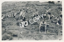 Original Photo WK II Half-Naked Nude Soldier At The Beach France Leisure H1.74 picture