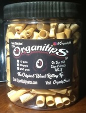 Organitips Wood Wooden Smoking Tips Unflavored 24 Pack ORIGINAL 8mm picture