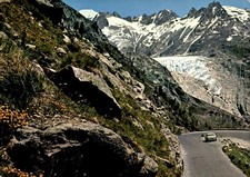 Grimselstrasse, Rhonegletscher, Galenstock, Switzerland Postcard picture