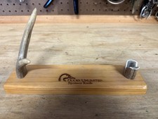 Ducks Unlimited Sponsor Knife Display Stand Antler Holder Wood Base DU picture