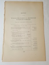 1906 train document WORCESTER NASHUA & ROCHESTER RAILROAD New Hampshire short RR picture