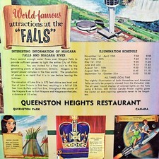 1950s Queenston Heights Restaurant Placemat Park Niagara Falls Ontario Canada picture