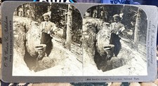 Antique Devil's kitchen Yellowstone Park stereo view, O.H. Watson Co. publisher picture
