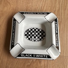 Rare Vintage Buchanan’s Black & White Scotch Whisky Ashtray Made in England picture