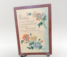 Vintage E. Meyer 1939 Mother Phrase On Wood Wall Hanger picture