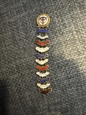 Vtg Congregational Enameled pin of Church Clergy member  Religious Service 13 yr picture