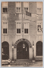 Vtg Post Card Entrance To Historic Teller House With 1860 Flag of 33 Stars H274 picture