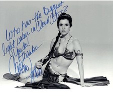 CARRIE FISHER SIGNED REPRINT PRINCESS LEIA STAR WARS ACTRESS 8