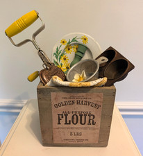 Vintage Kitchen Loose Assemblage Baking Utensils Farmhouse Handmade picture